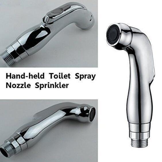 Bathroom Toilet ABS Bidet Sprayer Hand Held Single Head Chrome Polished Douche Shattaf Diaper Wash Spray Shower Nozzle G1/2