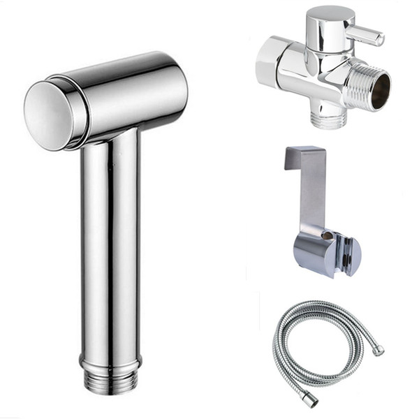 NEW Multifunction Pressurized Bidet Spray Gun Bathroom washing machine Toilet brass Bidet Sprayer Faucet Tap pressure Shower t-adapter set