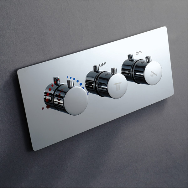 Shower Valve Mixer With Embedded box In Wall Concealed Brass Shower Control Switch Thermostatic Controller Water Flow Valves