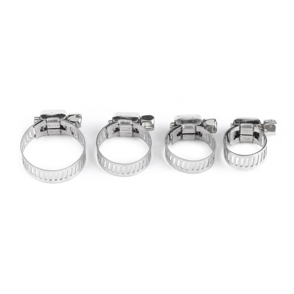 Adjustable Screw Band Hose Clamps Fuel Pipe Worm Gear Clip Stainless Steel