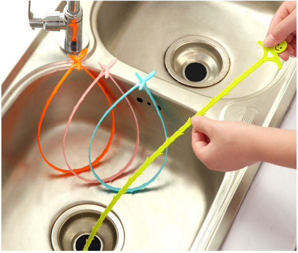 Smiling Face Type Hair Hair Clear Organ Sewer Through Closestool Dredge Organ Household Water Tank Defence Plug Clean Hook