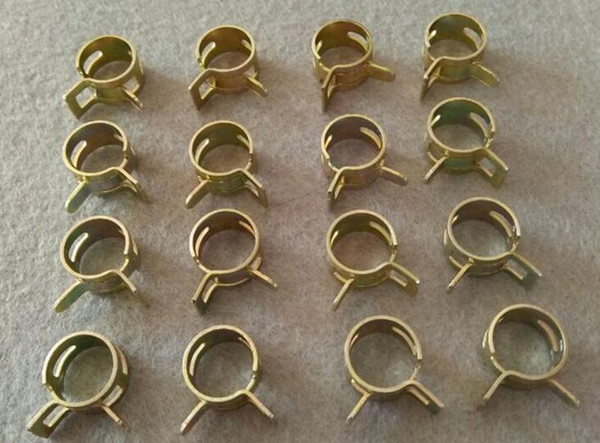 100PCS 4mm to 25mm Hand to knead Spring Clip Manganese steel Pipe Clamp Hose Hoops Automotive Tubing Elastic Clamp Pipe Card Holder