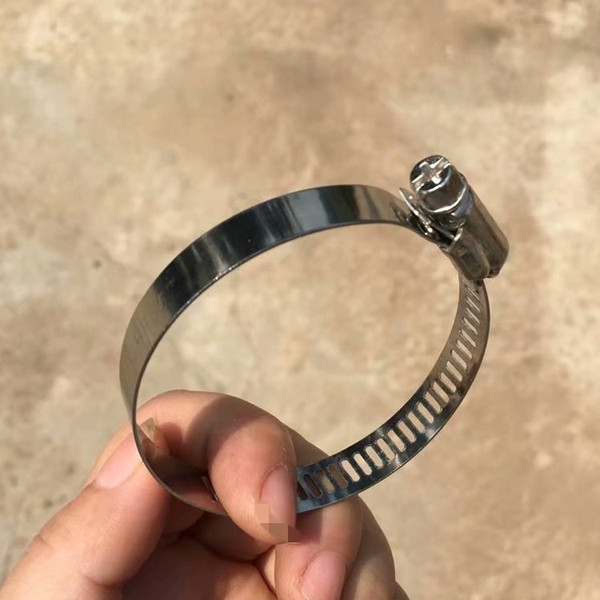 Stainless Steel Adjustable Drive Hose Clamp Fuel Line Worm Size Clip Multi Size 38-57mm Hoop Hose Clamp Hot Sale Fastener Screw Worm Drive