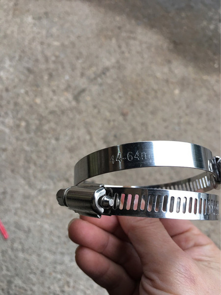 100pcs Stainless Steel Adjustable Drive Hose Clamp Fuel Line Worm Size Clip 32-44mm Hoop Hose Clamp Hot Sale Multi Size Screw Worm Drive