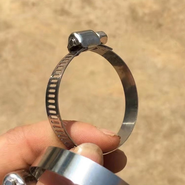 Multi Size 6pcs Stainless Steel Hoop Clamp Hose Clamp Set automotive pipes clip Fixed tool Adjustable Drive Screw Worm Drive Fastener