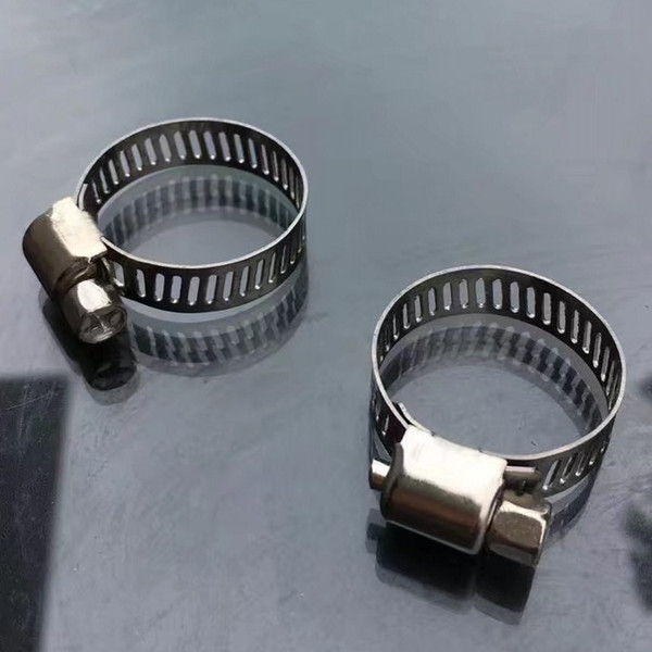 Multi Size Stainless Steel Hoop Clamp Hose Clamp Set automotive pipes clip Fixed tool Adjustable Drive Fastener Screw Worm Drive
