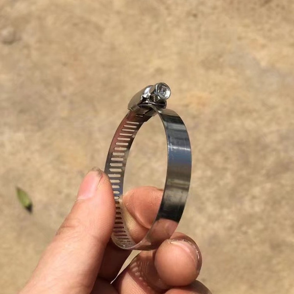 Screw Worm Drive 100pcs Pipe Clamps Genuine Stainless Steel Hose Clips Fuel Hose Pipe Clamps Worm Drive Durable Anti-oxidation Multi Size