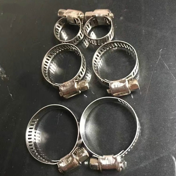 Hose Hoop Pipe Clamp Stainless Steel Adjustable Drive Hose Clamp Fuel Line Worm Size Clip Hoop Hose Clamp Screw Worm Drive Multi Size