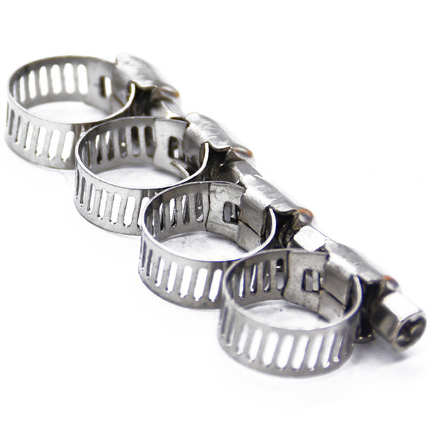 Multi Size 25mm-38mm Stainless Steel Hoop Clamp Hose Clamp Set automotive pipes clip Fixed tool Adjustable Drive Screw Worm Drive