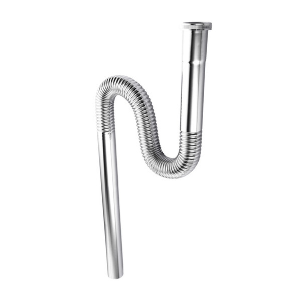 Brass Bathroom Basin Drainage Pipe for Water Outlet Bathroom Accessory Drain Pipes For Kitchen Water Drain Bendable 304 SUS