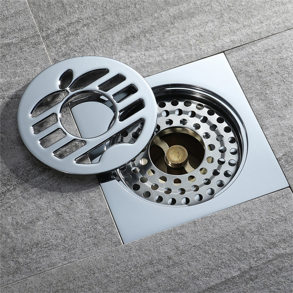 Floor Drain Cover 4 Inch Shower Waste Drainer Brass Bathroom Kitchen Special Floor Drains For Washing Machine Bath Accessories