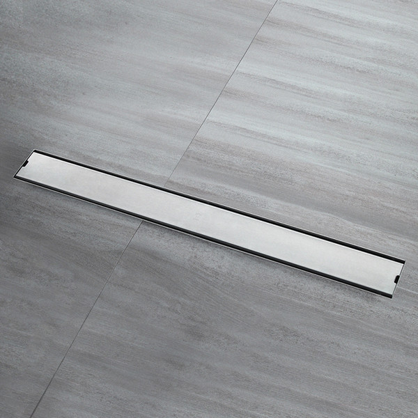 304 Stainless Steel Bathroom Kitchen Floor Drain 100cm Grates Waste Linear Shower Drain 80cm Insert Long Floor Drains Brushed