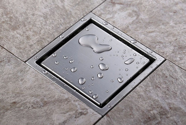 lead free Tile Insert Square Floor Waste Grates Bathroom Shower Drain 110 X 110MM,304 Stainless steel bathroom floor bath drainer DR051