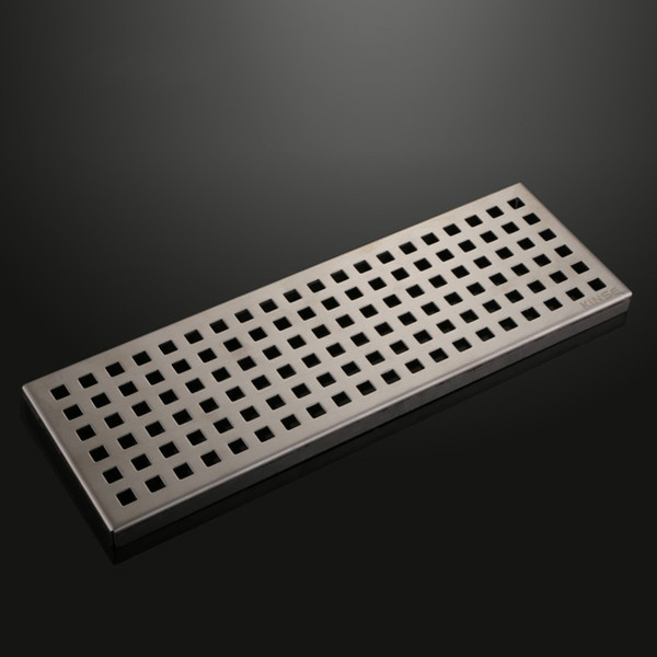 304 Stainless Steel 300 x 110mm Square Brushed Surface High Flow Floor Drain Bathroom Shower Floor Drains