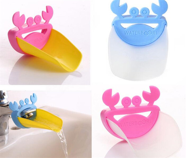 Cute Bathroom Sink Faucet Chute Extender Crab Children Kids Washing Hands G013