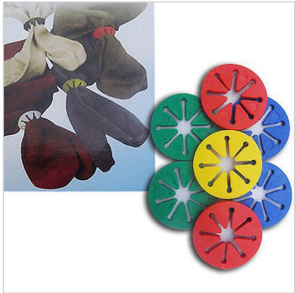 5pcs/set Sock Holder Rings Colorful Sock Organizers Sorters Locks Clips Laundry Sock Clips