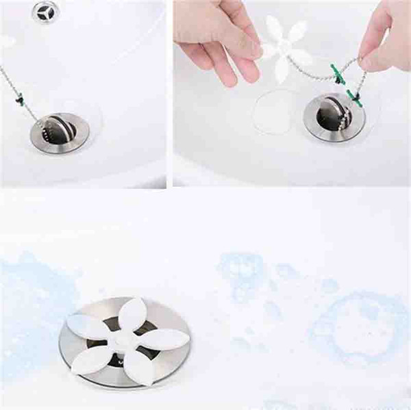 Flower Shape Floor Drain Bathroom Hair Remover Anti Blocking Clean Hook Sink Bathtub Sewer Filter Dredge Gadget Hot Sale