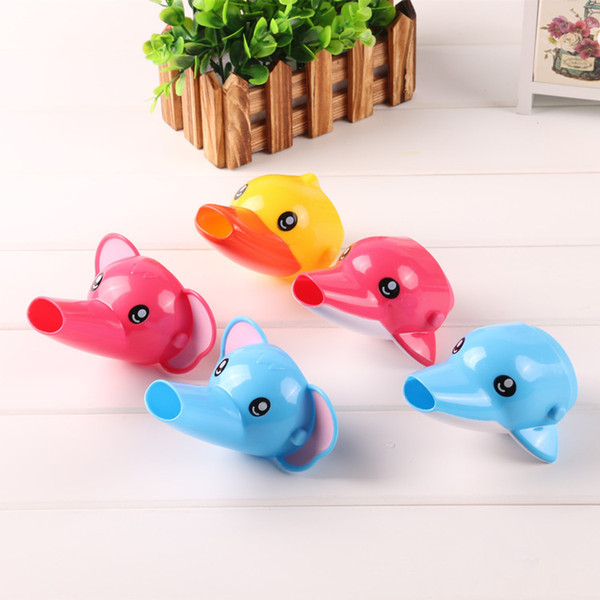 Cartoon Faucet Extender For Kid Children Hand Washing In Bathroom Sink Elephant Dolphin Duck Bathroom Accessories Hot