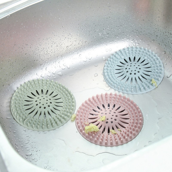 Thicken Round Silicone Sink Drain Filter Bathtub Hair Catcher Stopper Trapper Drain Hole Filter Strainer for Bathroom Kitchen