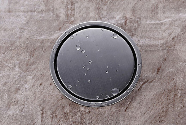 Bathroom Stainless Steel 304 Invisibl Floor Drain Shower Grate Water Waste Strainer Round Style Brushed Nickel Finishes