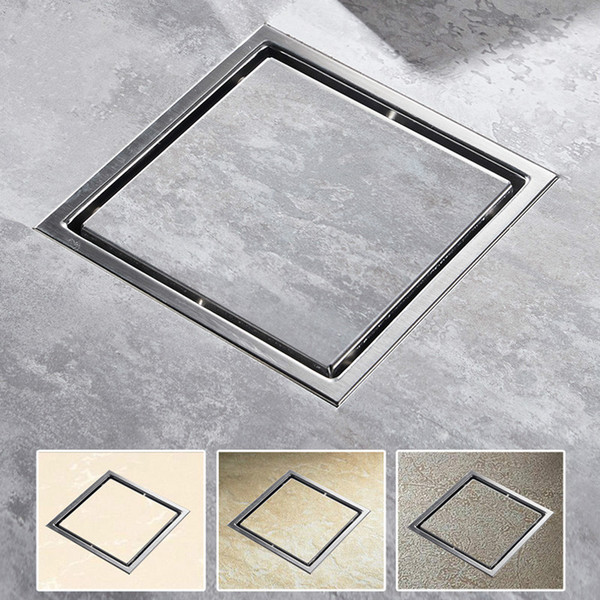 Tile Insert Square Floor Waste Grates Bathroom Shower Drain Floor Drain Antique Fltro Ducha Drain Hair Invisible