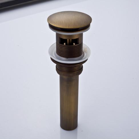 good design brass pop up waste basin drainer Antique Brass Art Style Sink Strainer Pop up Vessel Basin Drain with Overflow A73015