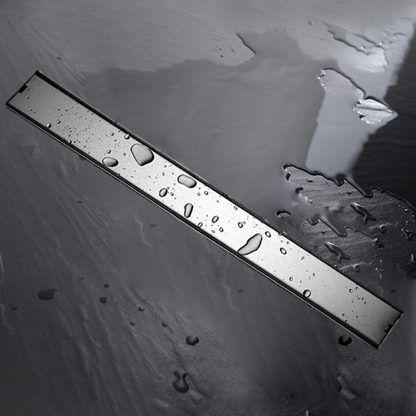 2018 quality Contemporary 304 Stainless Steel Brushed Shower Floor Drain / Shower Rectangle Floor Waste Drain / Strainer