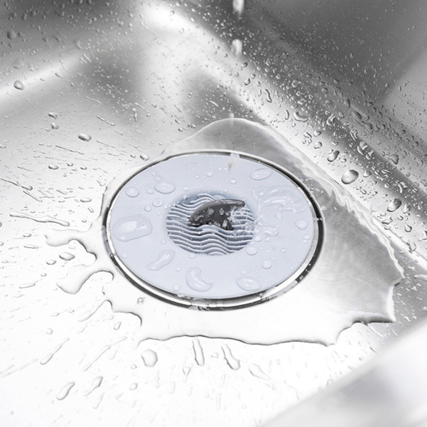 2018 New 4 Inch Round Shower Floor Drain with Removable Cover,Shark fin floor drain kitchen sink bathroom sink anti-clogging filter.
