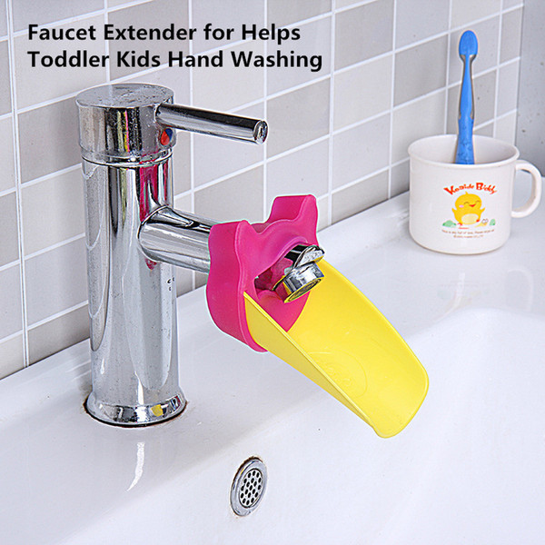 Faucets Extender Cute Bathroom Sink Faucet Chute Extender Crab Children Kids Washing Hands Blue/Yellow/Pink free shipping