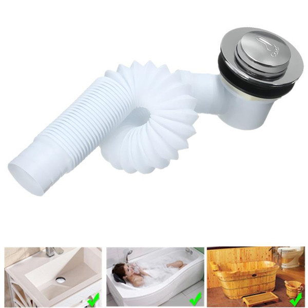 Wholesale 1 PCS Bathroom Bathtub Brass Pop Up Drain Shower Room Basin Sink Waste Drain Bath Filter Waste Finished Drainer