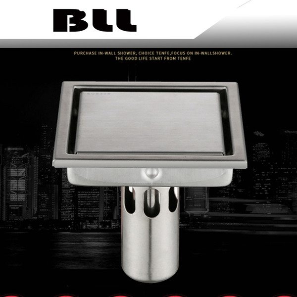 110*110mm Stainless steel Brass Floor Drain Panel Multiple beautiful Super Drainage Multiple uses