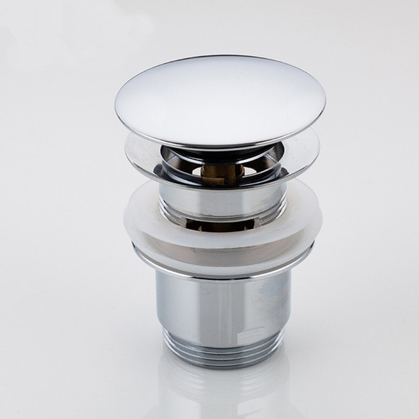 Chrome Finish Brass Drains Basin Overflow hole drain strainer Push Button Pop up Waste Plug Slotted Kitchen Sinks Drains