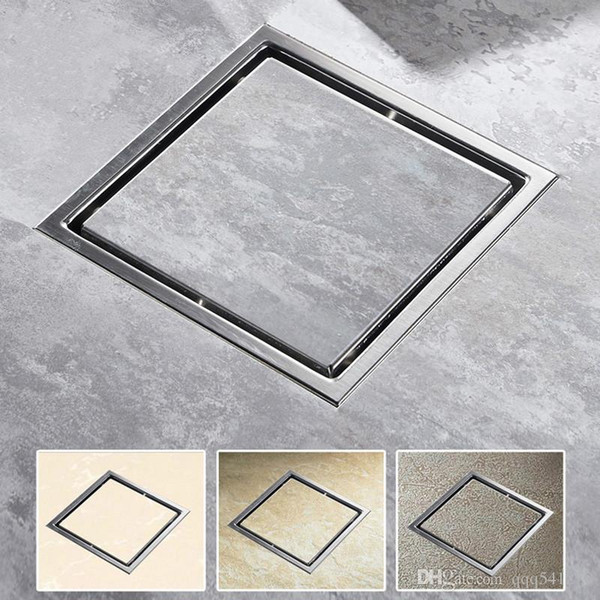 Tile Insert Square Floor Waste Grates Bathroom Shower Drain Floor Drain Antique Fltro Ducha Drain Hair Invisible