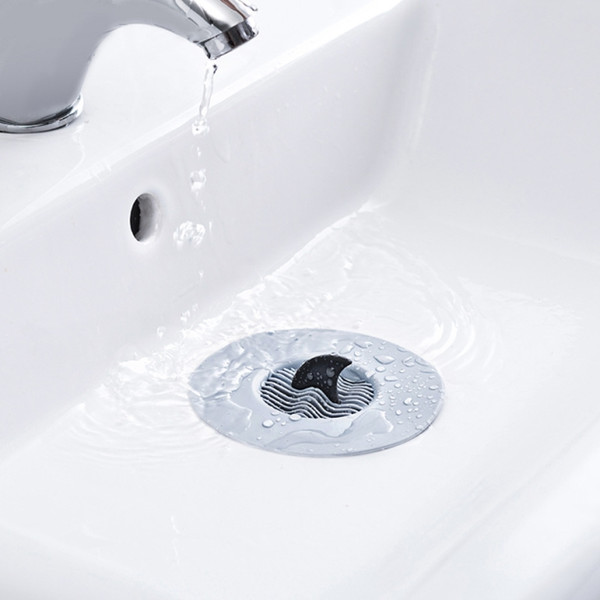 Creative 4 Inch Round Shower Floor Drain with Removable Cover,Shark fin floor drain kitchen sink bathroom sink anti-clogging filter.