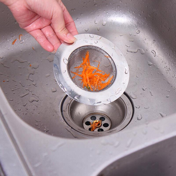 Wholesale 1 PCS Stainless Steel Sewer Filter Bathroom Drain Outlet Kitchen Sink Filters Anti Clogging Floor Drain Net Kitchen Accessories