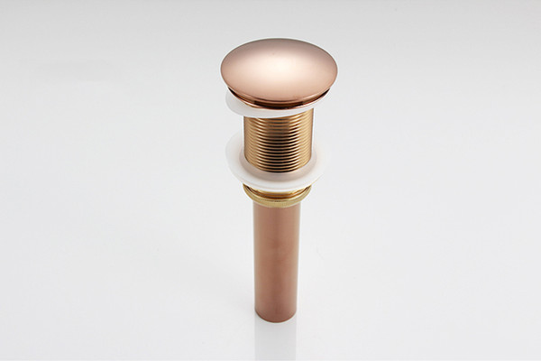 Deodorization Push Down Pop-Up Overflow/Non-overflow Drains with Brass ,Rose Gold Bsain Faucets Accessories Household Cleaning Drains
