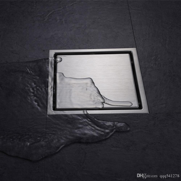 Tile Insert Rectangular Floor Waste Grates Bathroom Shower Drain 150*150mm ,304 Stainless steel Anti odor invisible Floor Drain