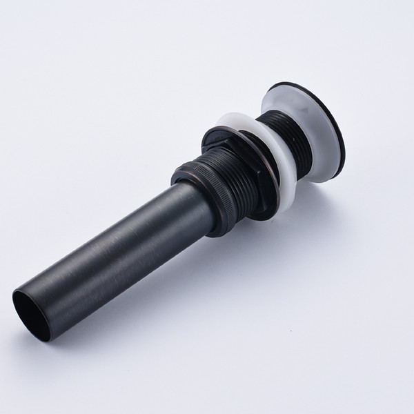 Wholesale and Retail New Oil Rubbed Bronze Bathroom Sink Drain Brass Pop Up Drain Without Overflow