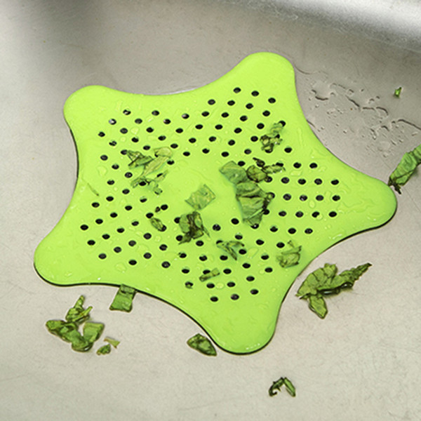 New Pentagram Sink Strainer Shower Floor Drain Bathroom Plug Trap Hair Catcher Kitchen Sink Filter Floor Cover Basin Drainage