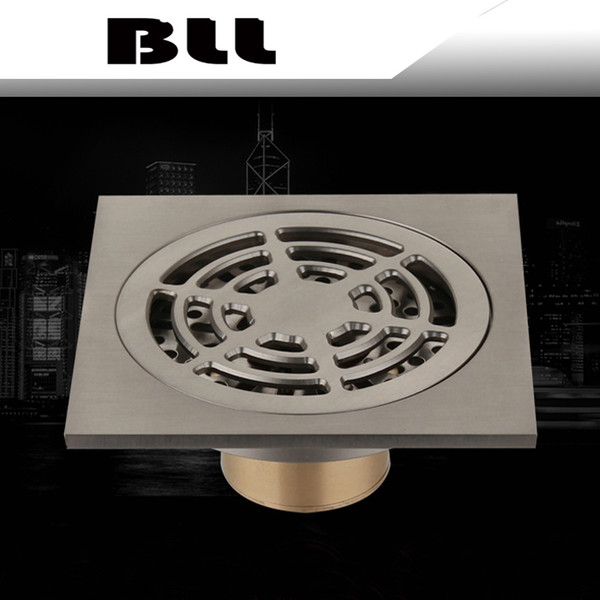 100*100mm Brass Floor Drain Exquisite Brass Washing machine floor drain Panel Multiple beautiful Super Drainage Multiple uses