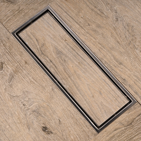 Invisible Tile-in Drain 12-Inch SUS 304 Stainless Steel Rustproof with Strainer