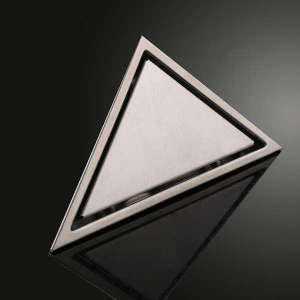 Modern Style Corner Floor Drain Stainless Steel Brushed Surface Bathroom Floor Drains Washing Machine Floor Drain