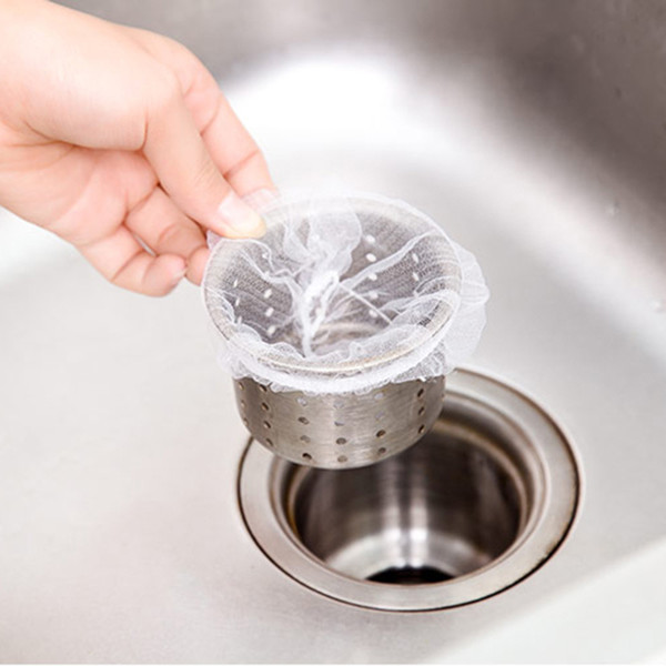 30Pcs Sink Basin Garbage Bags Mesh Residue Filter Garbage Bags For Kitchen Shower Drain Hole Filter Sink Hair filter Bags