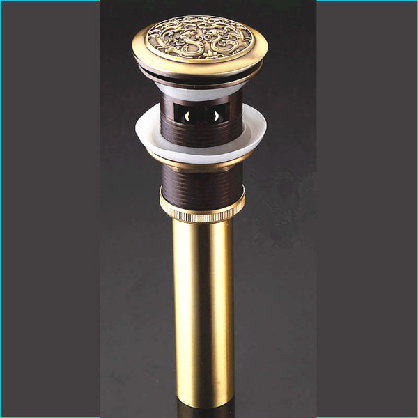 push down pop up drain,Brass Basin Drainer,Copper Pop-Up Waste,J14081