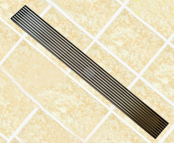 304 stainless steel 60cm linear anti-odor floor drain bathroom hardware 600mm invisible shower floor drain 11-202