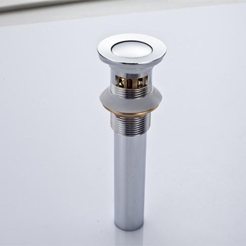 High quality One Piece Bathroom Basin sink Chrome Finish H59 Brass Pop Up Drain Waste Vessel Water Sink Drain Without Overflow A73018