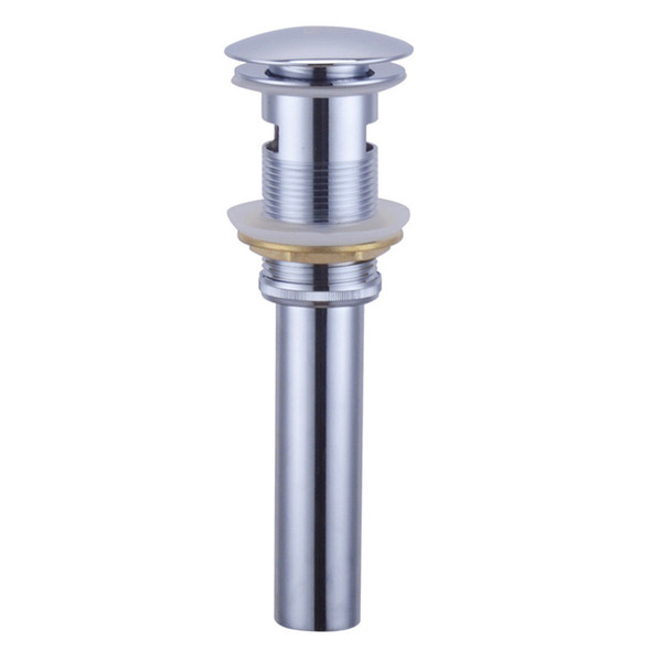 Wholesale and Retail Chrome Brass Basin Sink Drain Pop Up Grate Waste Drainer Bathroom Drainer with Overflow Hole