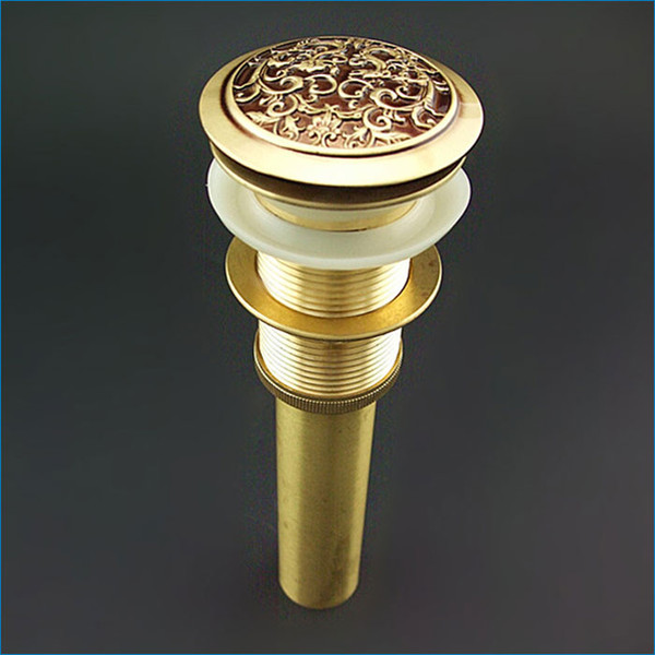 Brass Pop Up Waste,Copper push down pop up drain,bathroom basin vessel sink drainer without overflow,J14080