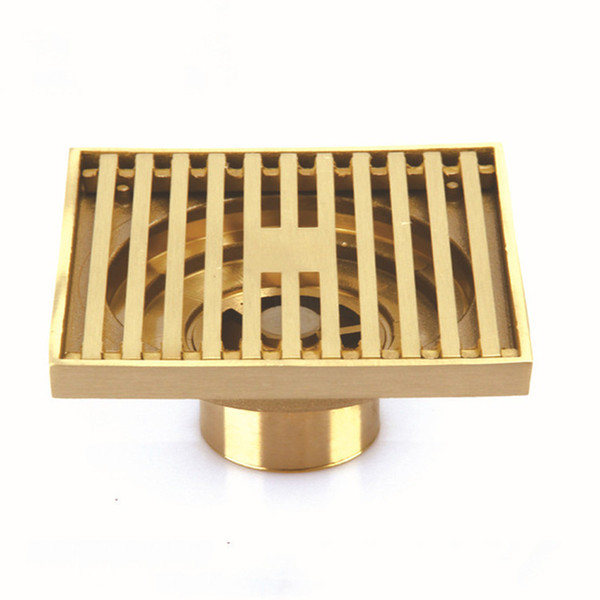 Brass Square Antique Bronze Bathroom Floor Drain Waste Grate Shower Drainer 100*100mm