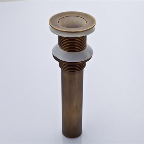 Wholesale and Retail Solid Brass Bathroom Lavatory Sink Pop Up Drain antique brass Color drain A73023